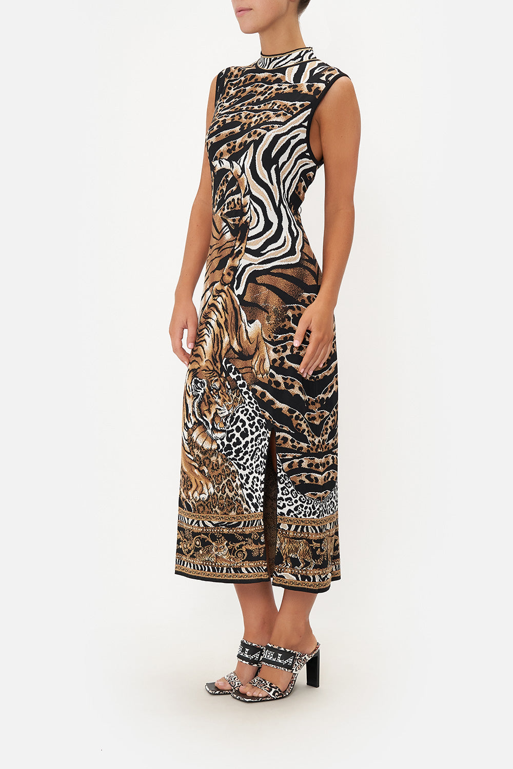 EXTENDED NECK KNIT DRESS WHATS NEW PUSSYCAT