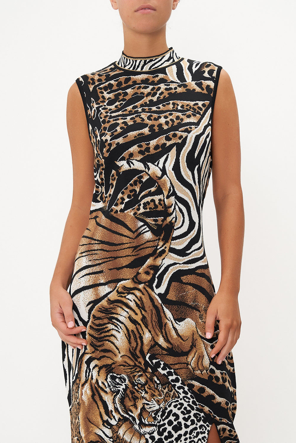 EXTENDED NECK KNIT DRESS WHATS NEW PUSSYCAT