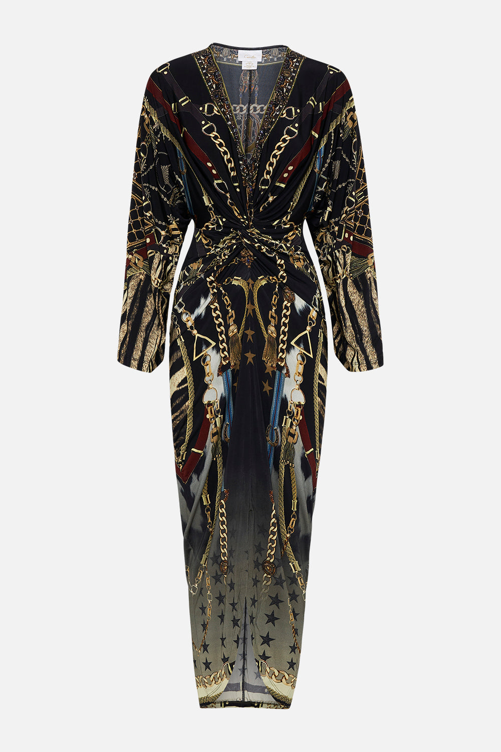 LONG SPLIT FRONT TWIST DRESS BOSS OF THE BRUMBIES