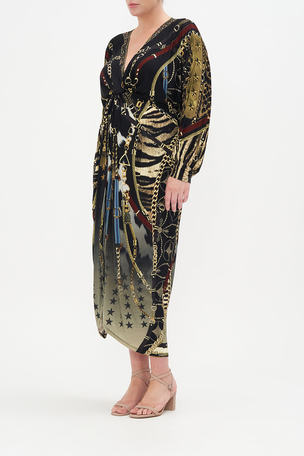 LONG SPLIT FRONT TWIST DRESS BOSS OF THE BRUMBIES