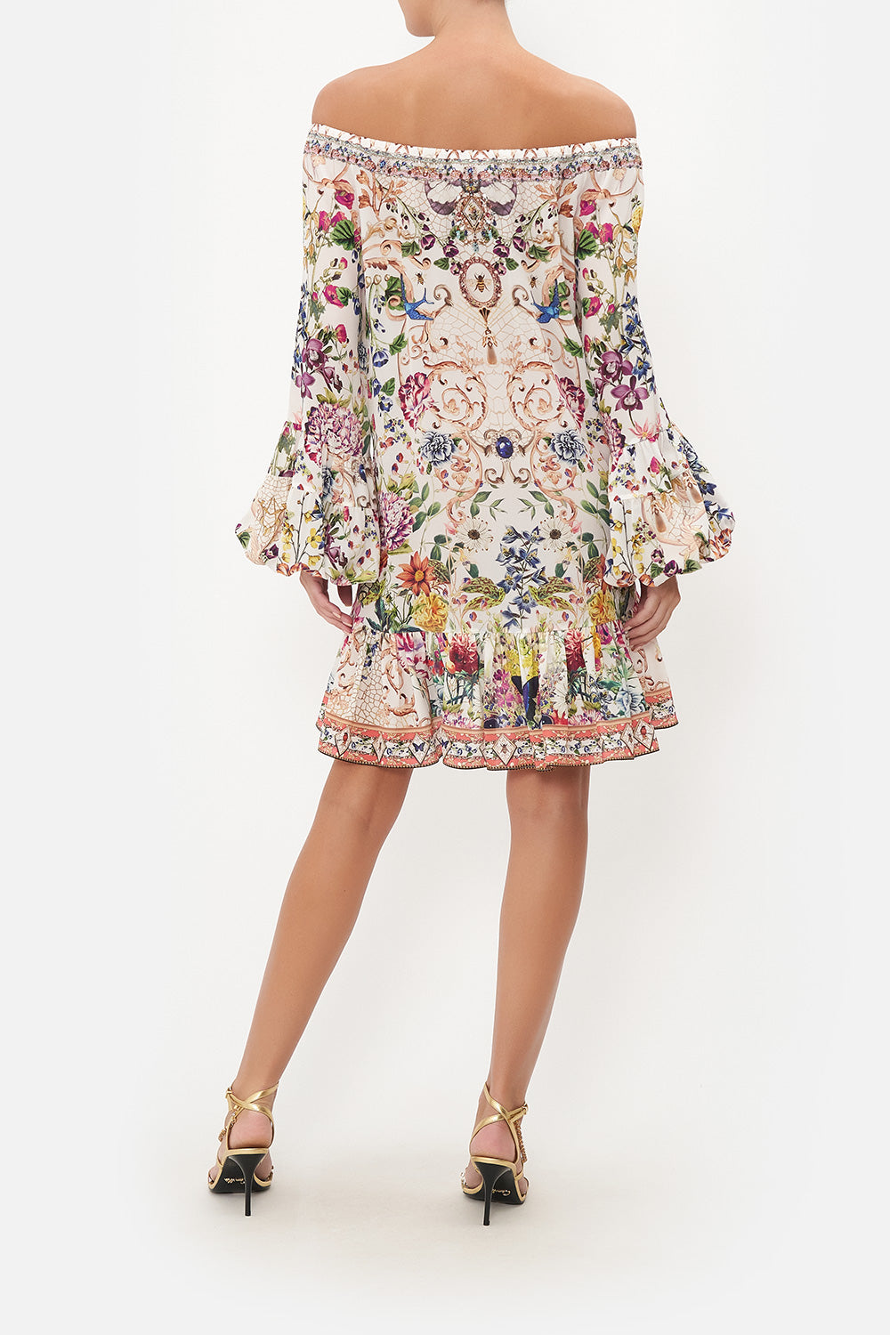 BLOUSON SLEEVE A LINE FRILL DRESS QUEENS BEE HIVE