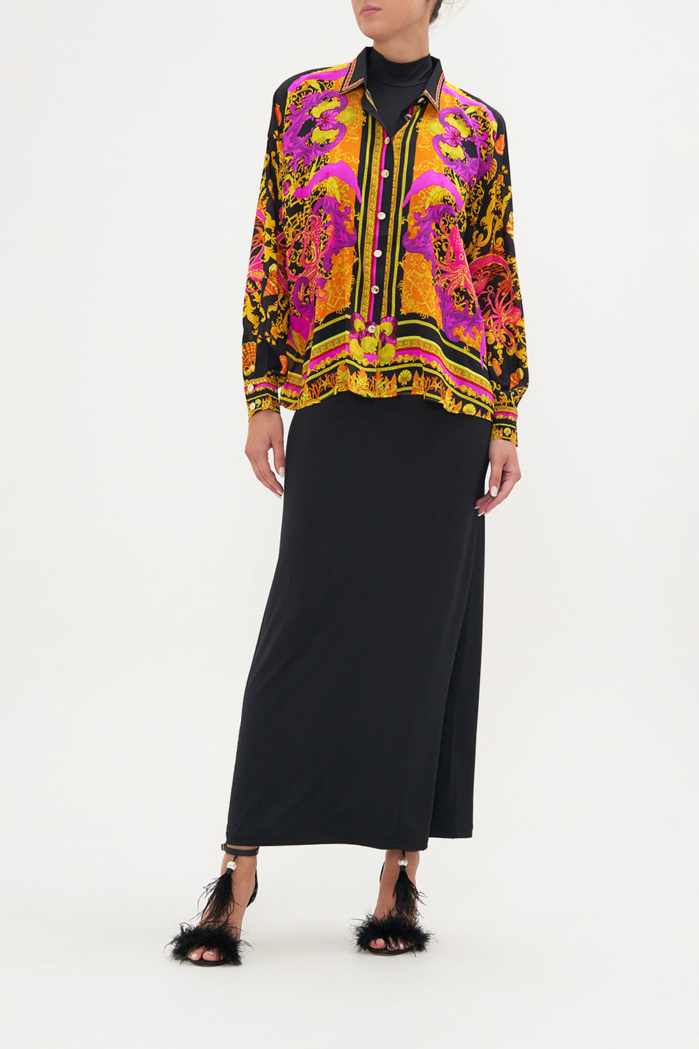 CURVED HEM SHIRT OCTOPIA