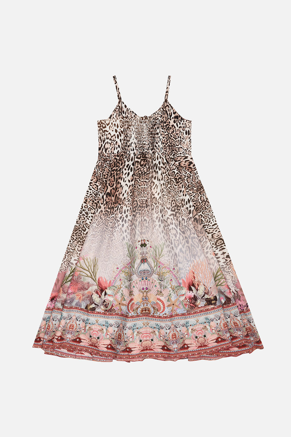 KIDS TIE FRONT MAXI DRESS 4-10 SEAHORSE SONNET