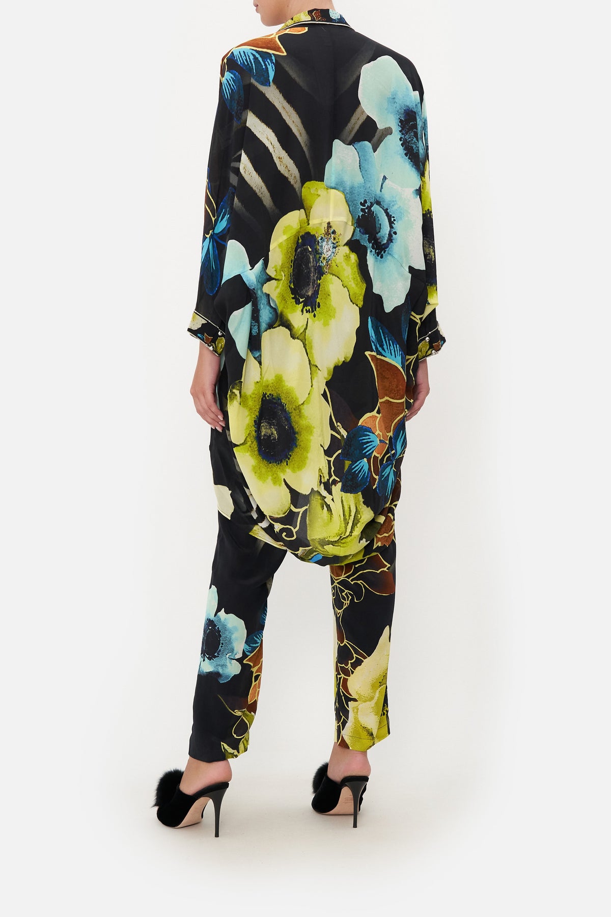 BUTTON UP TOP WITH DRAPED BACK POPPY DIVINE