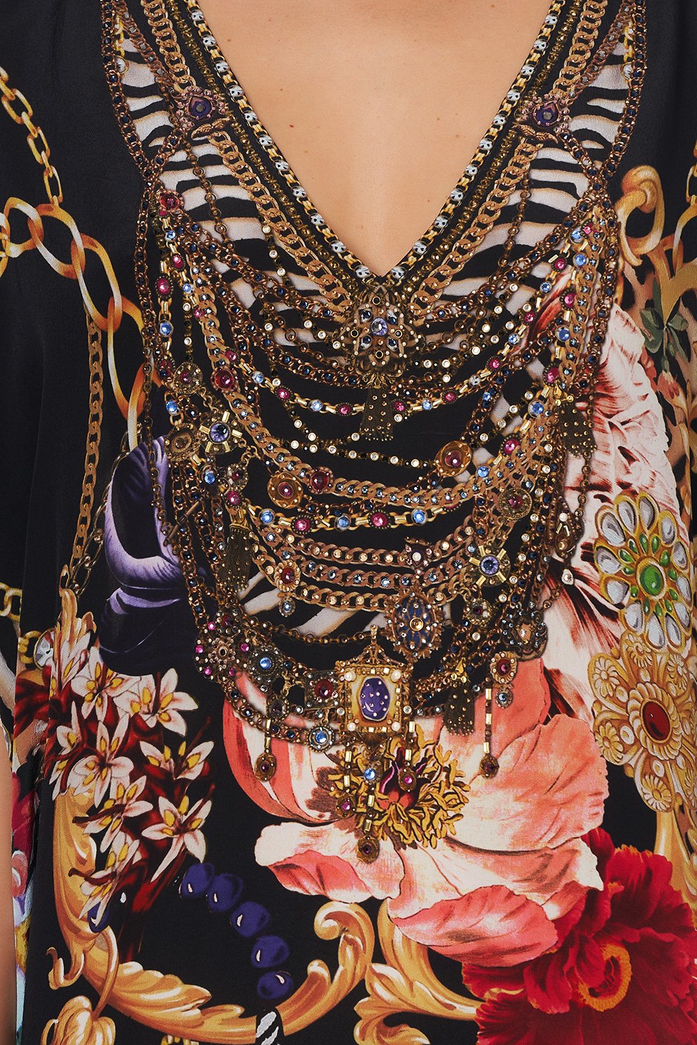 RECTANGULAR V NECK KAFTAN A NIGHT IN THE 90S