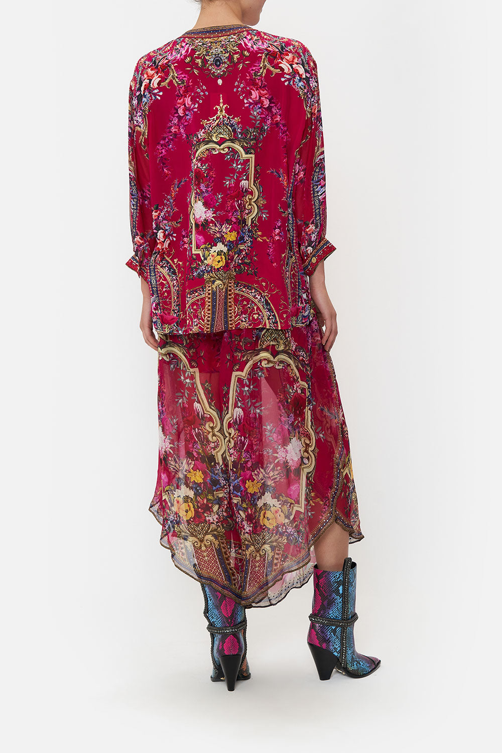 DROPPED SHOULDER BLOUSON SHIRT BOHEME BLOOMS