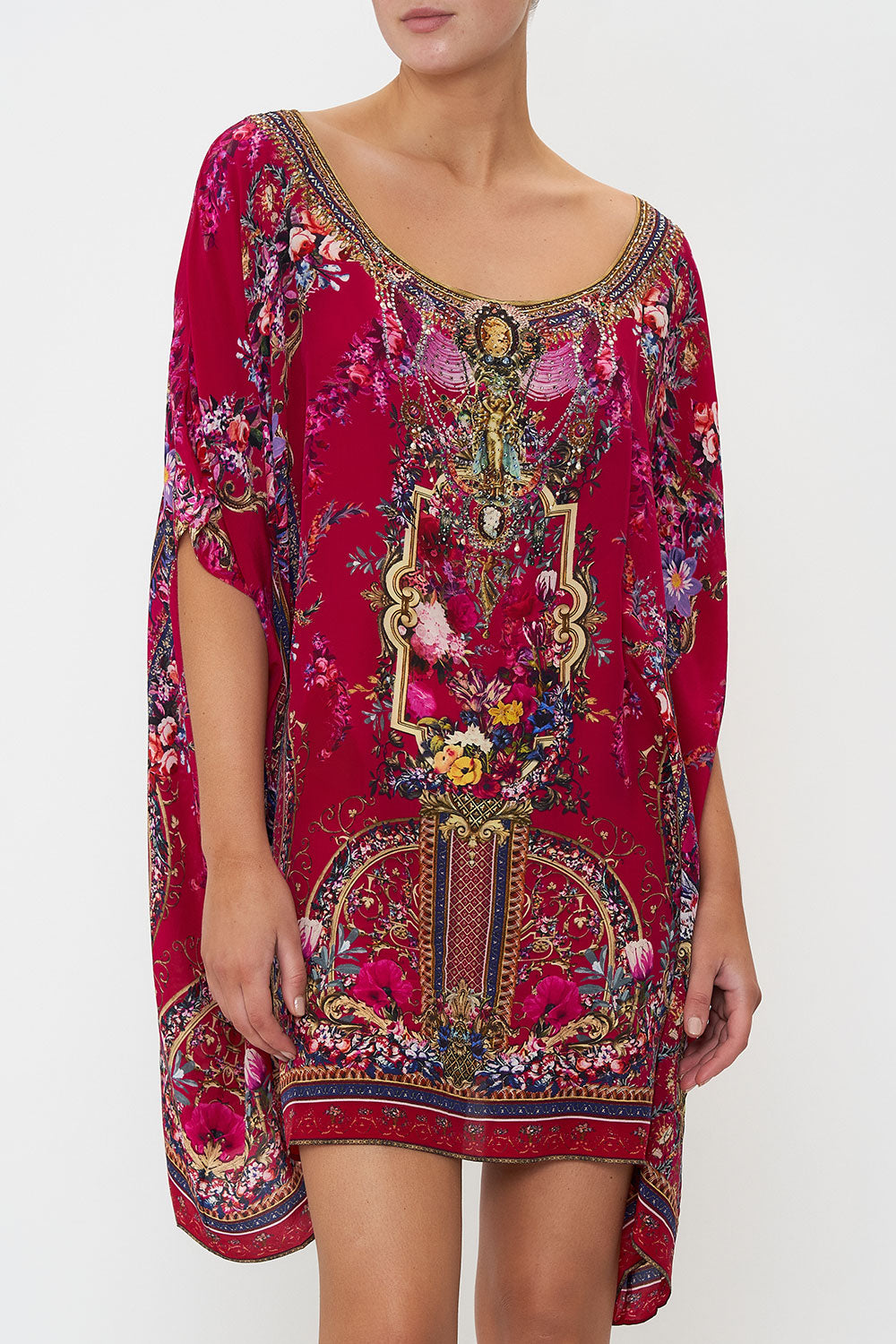 SHORT ROUND NECK KAFTAN BOHEME BLOOMS