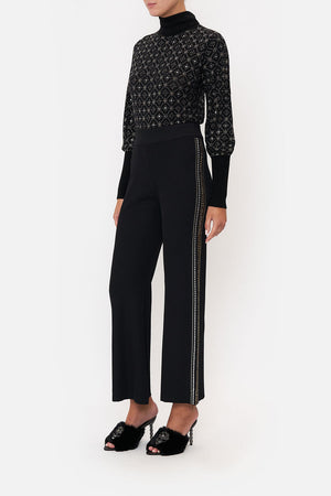 FLARED JACQUARD KNIT PANT DANCE WITH DUENDE