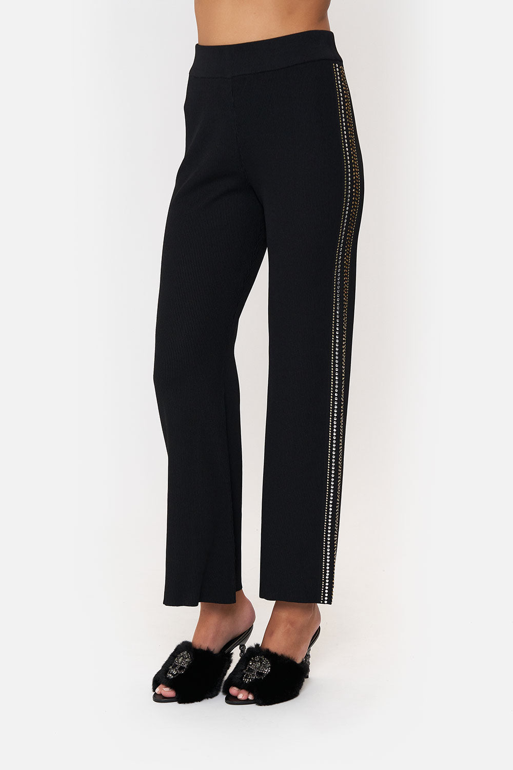 FLARED JACQUARD KNIT PANT DANCE WITH DUENDE