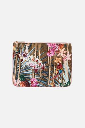 SMALL CANVAS CLUTCH PASSPORT TO PARADISE