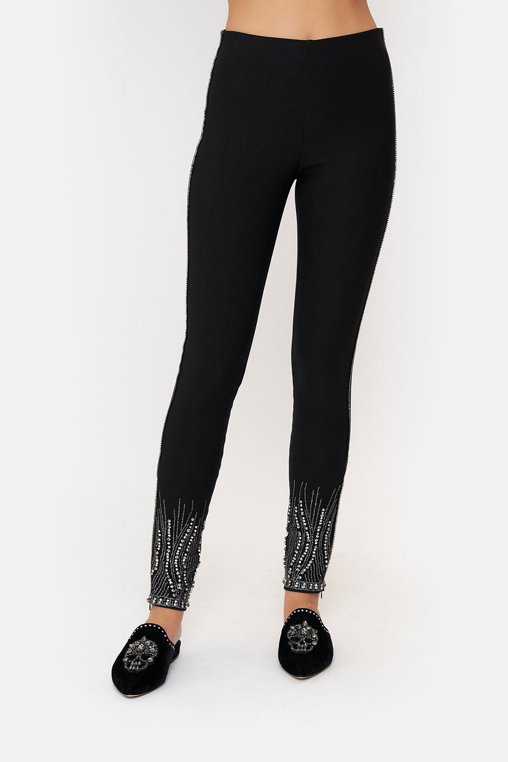 PONTE PANT WITH ANKLE ZIP ORDER OF DISORDER