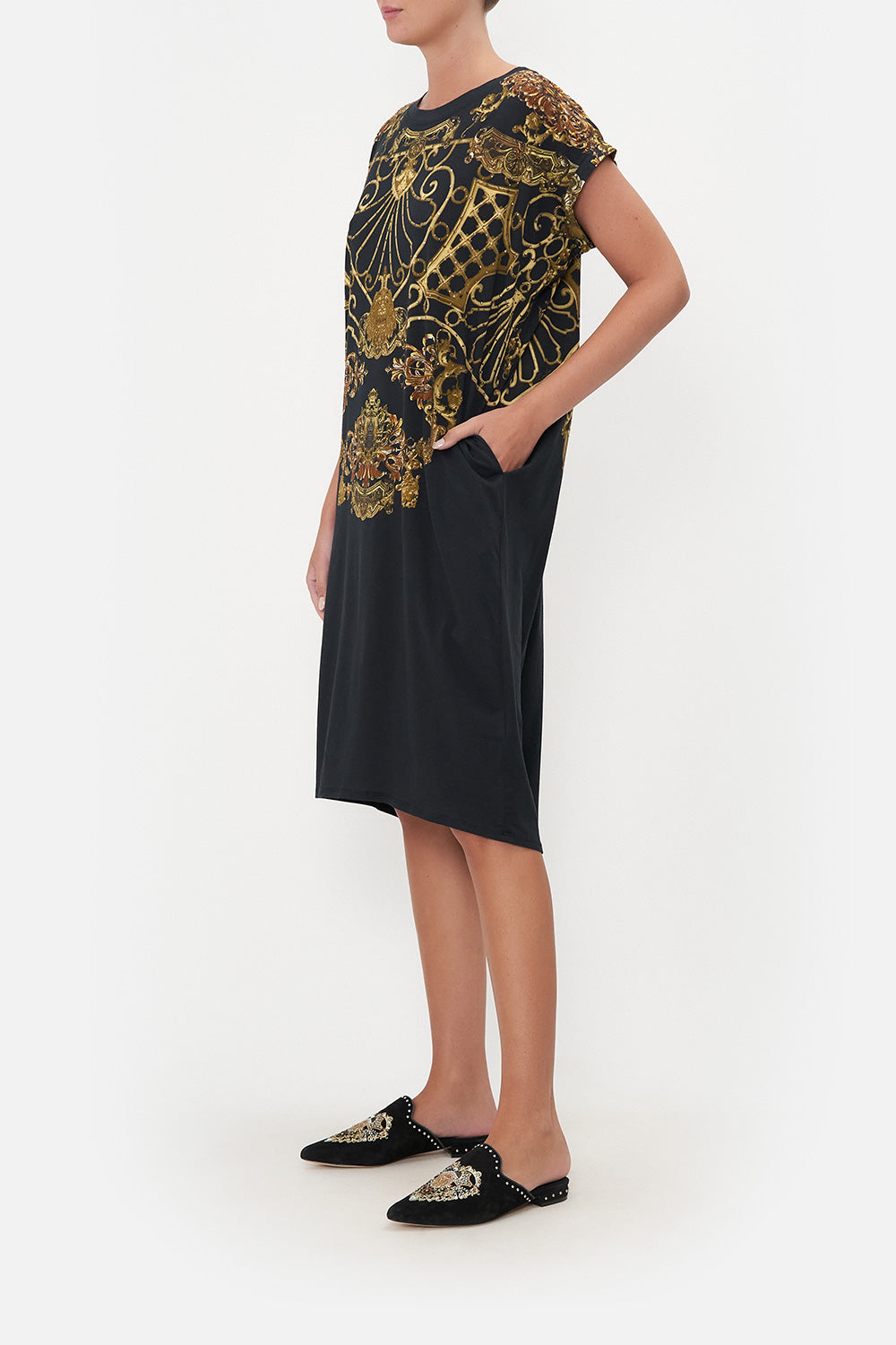 EXTENDED SHOULDER DRESS SHADOWS OF ARMADA LOUNGE