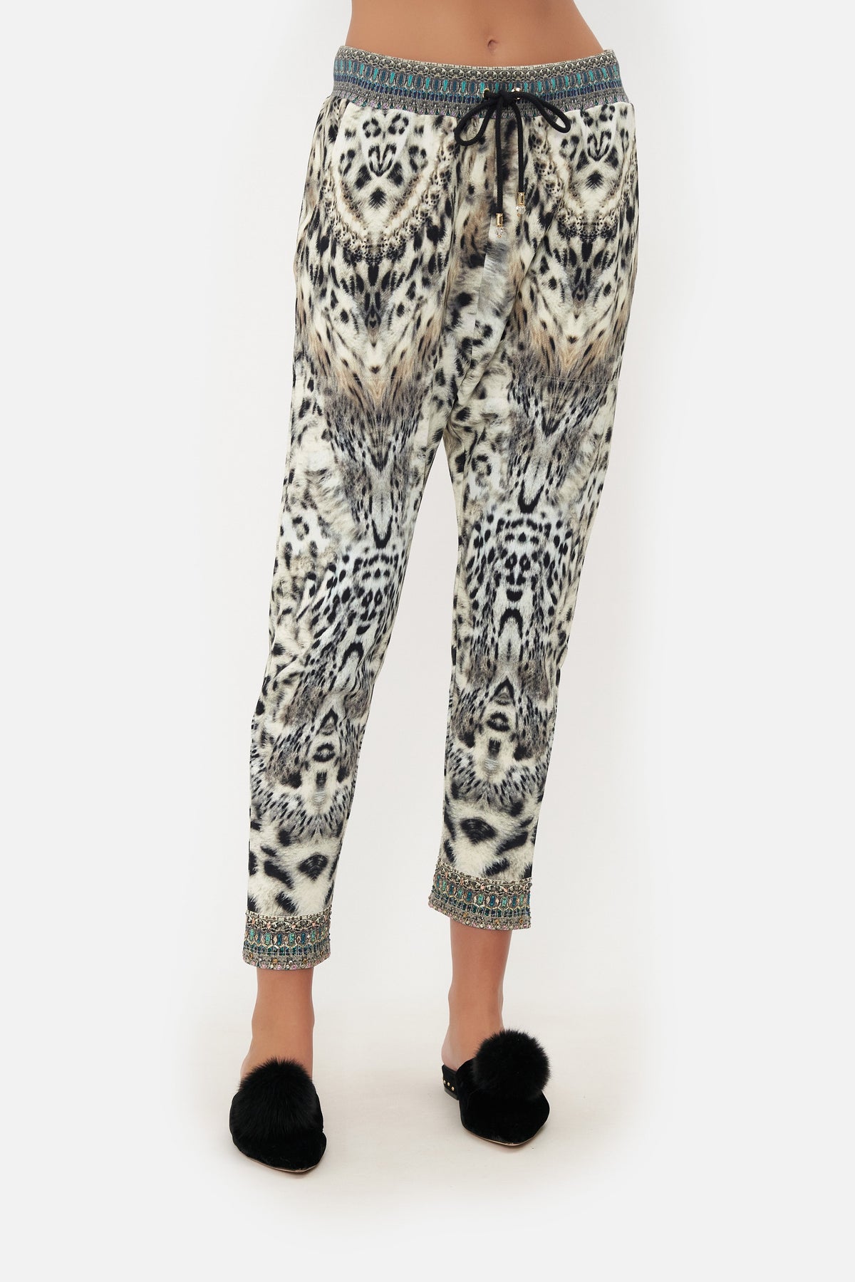 RIB WAIST RELAXED PANT SNOW WHISPERS LOUNGE