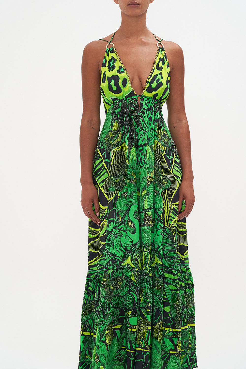 TIERED DRESS WITH HARDWARE GORILLA GROOVE