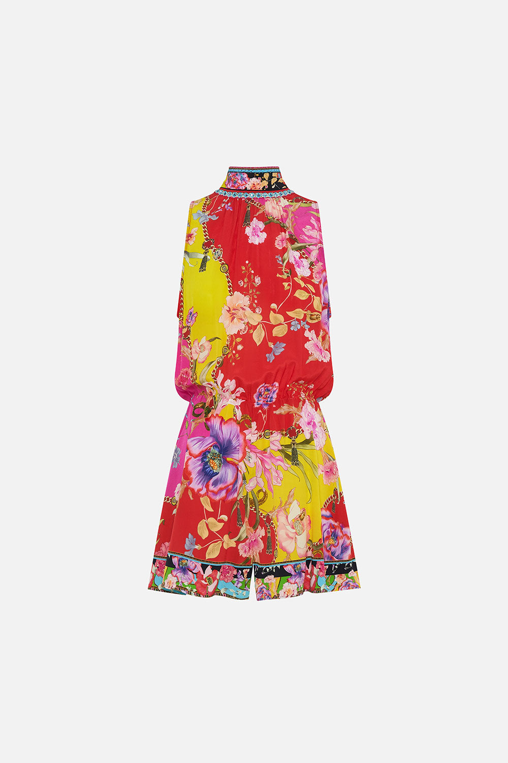 NECK TIE PLAYSUIT WITH ELASTIC WAIST THE BEETLES