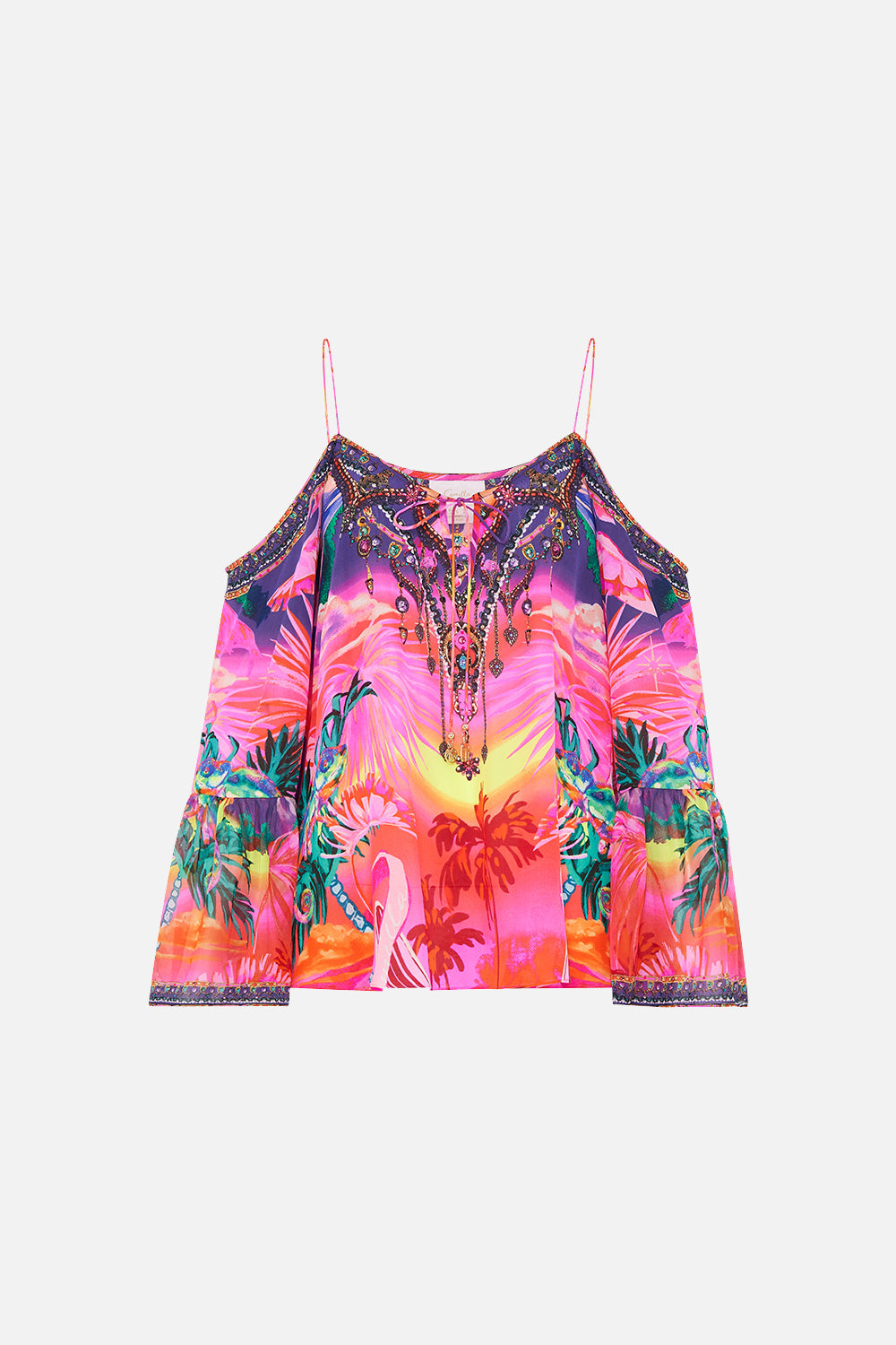 DROP SHOULDER TOP FLIGHT OF THE FLAMINGO