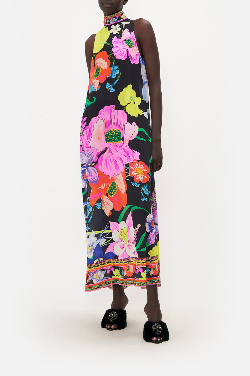 HIGH NECK DRESS WITH BACK NECK TIE AWAY WITH THE FAIRIES