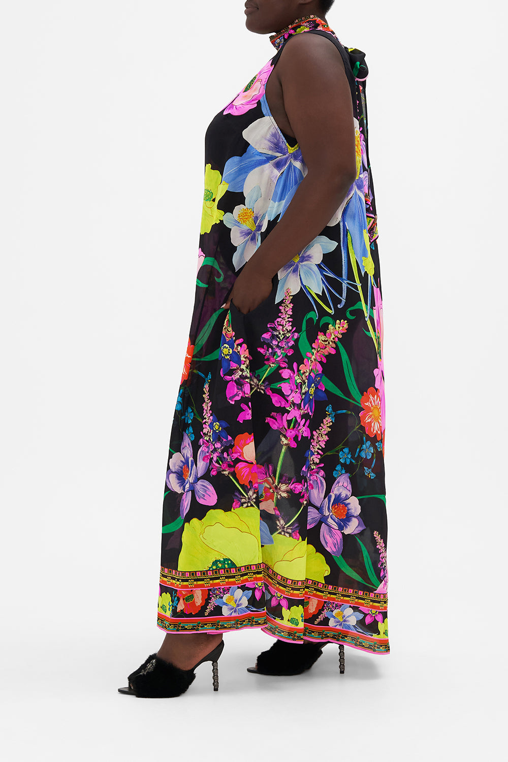 HIGH NECK DRESS WITH BACK NECK TIE AWAY WITH THE FAIRIES