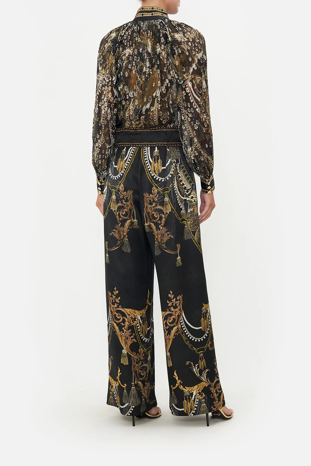 WIDE LEG PANT WITH BUTTONS RAVIN RAVEN