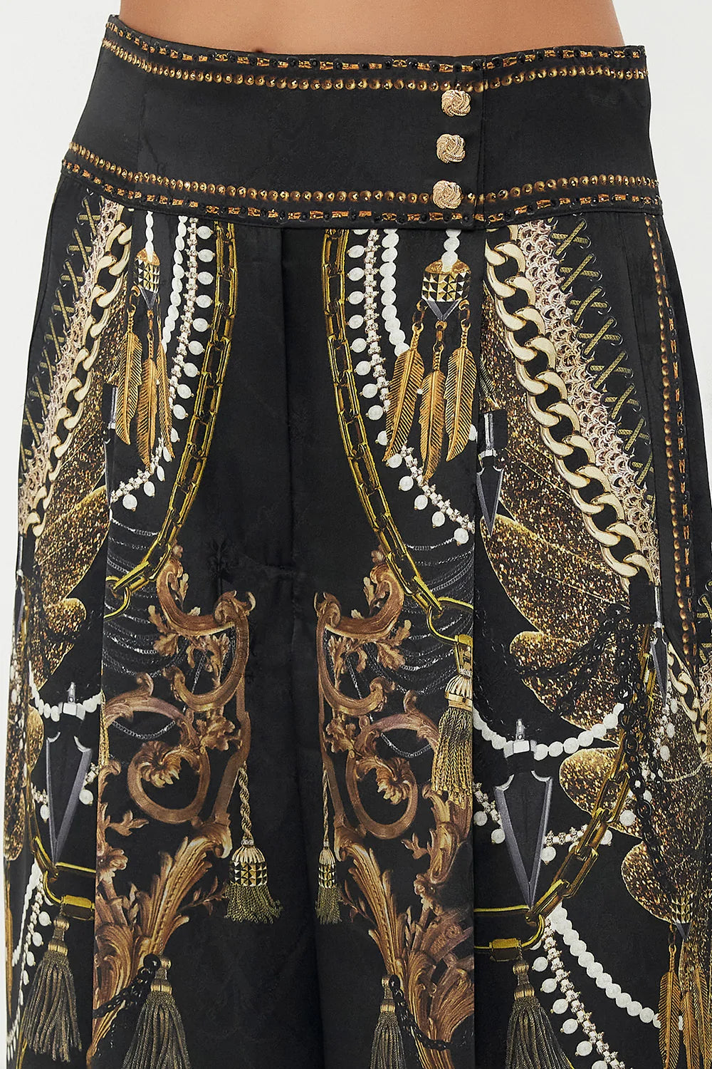 WIDE LEG PANT WITH BUTTONS RAVIN RAVEN