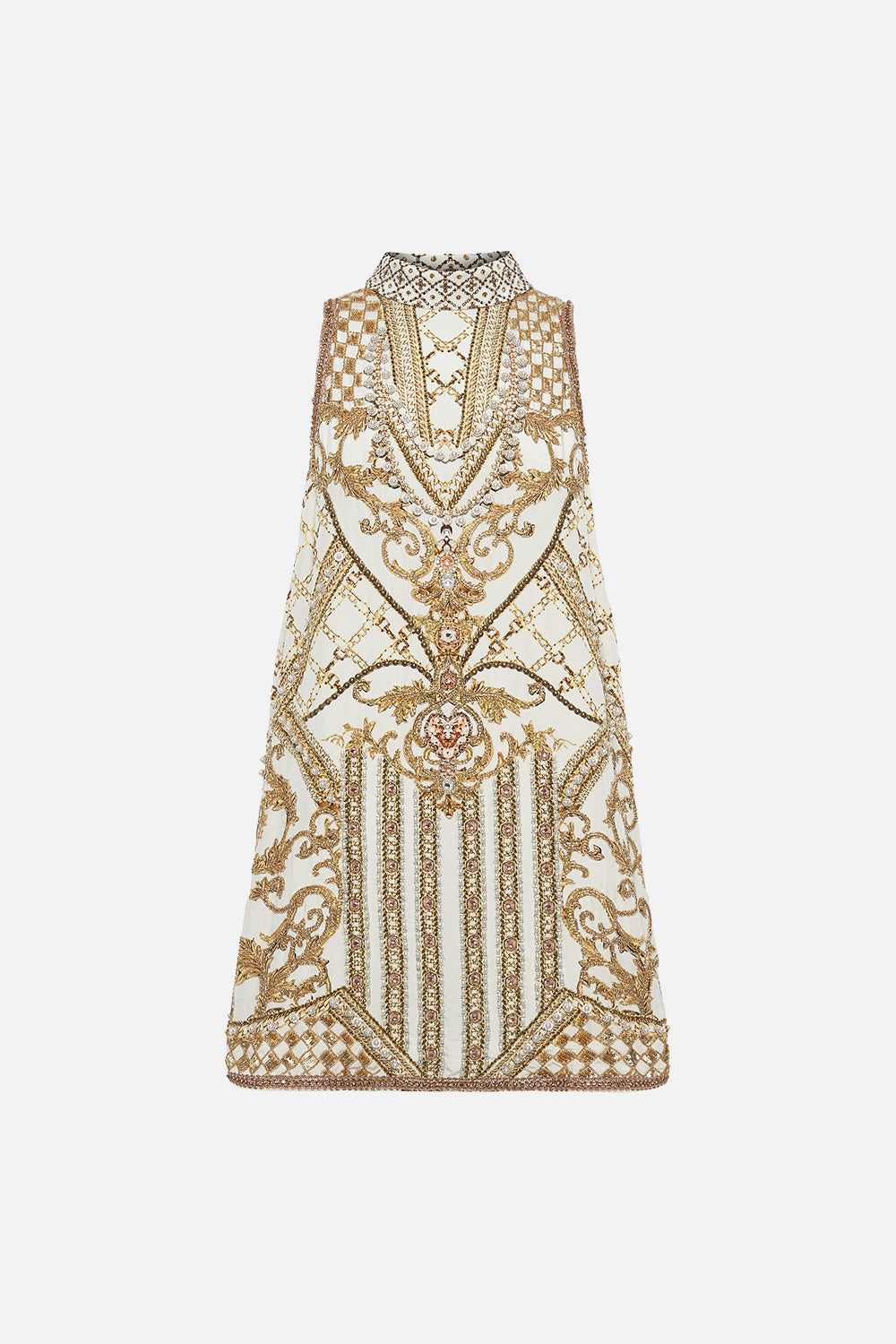 HIGH COLLAR SHIFT DRESS SOAR LIKE AN EAGLE