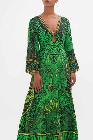 HARDWARE BIAS DRESS SKY CHEETAH