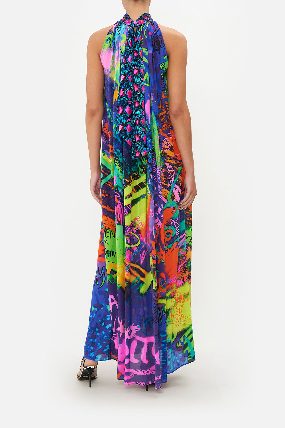 TIE NECK LONG DRESS MOTHER EARTHS ARMY