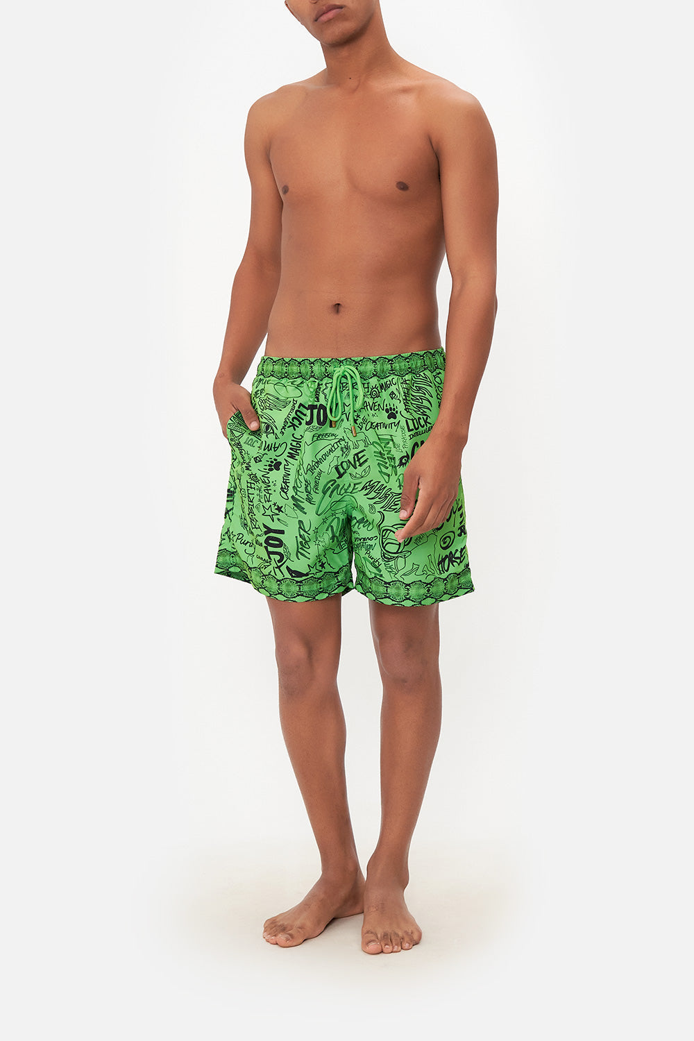 ELASTIC WAIST BOARDSHORT ANTI AUTHORITY ANIMAL AUTHORITIES