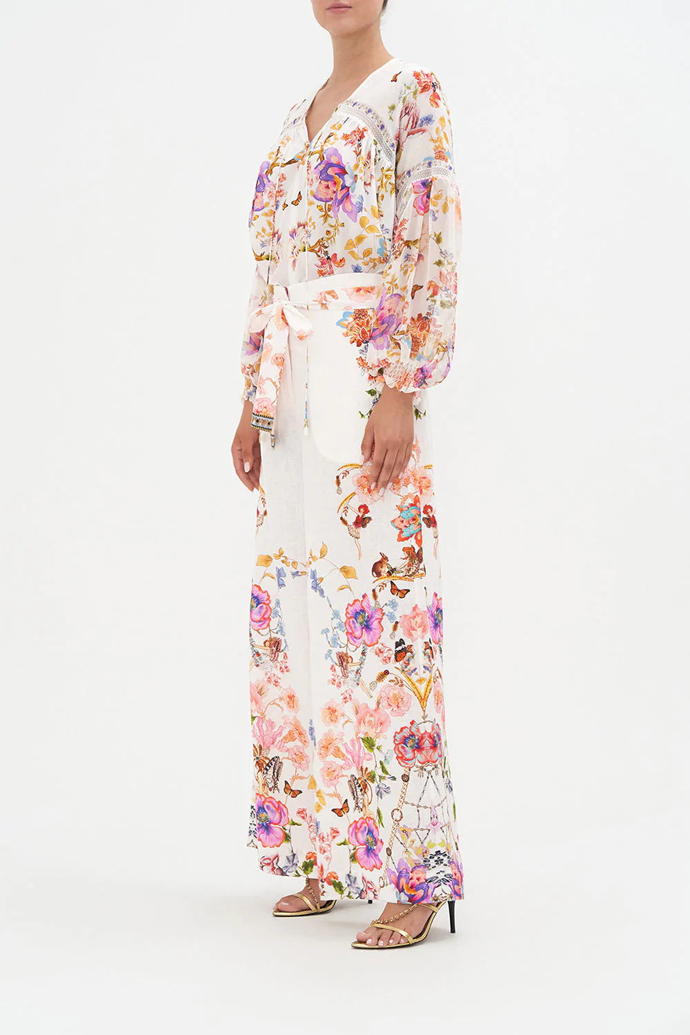 PAPERBAG WAIST WIDE LEG PANT SPIDER GIRL