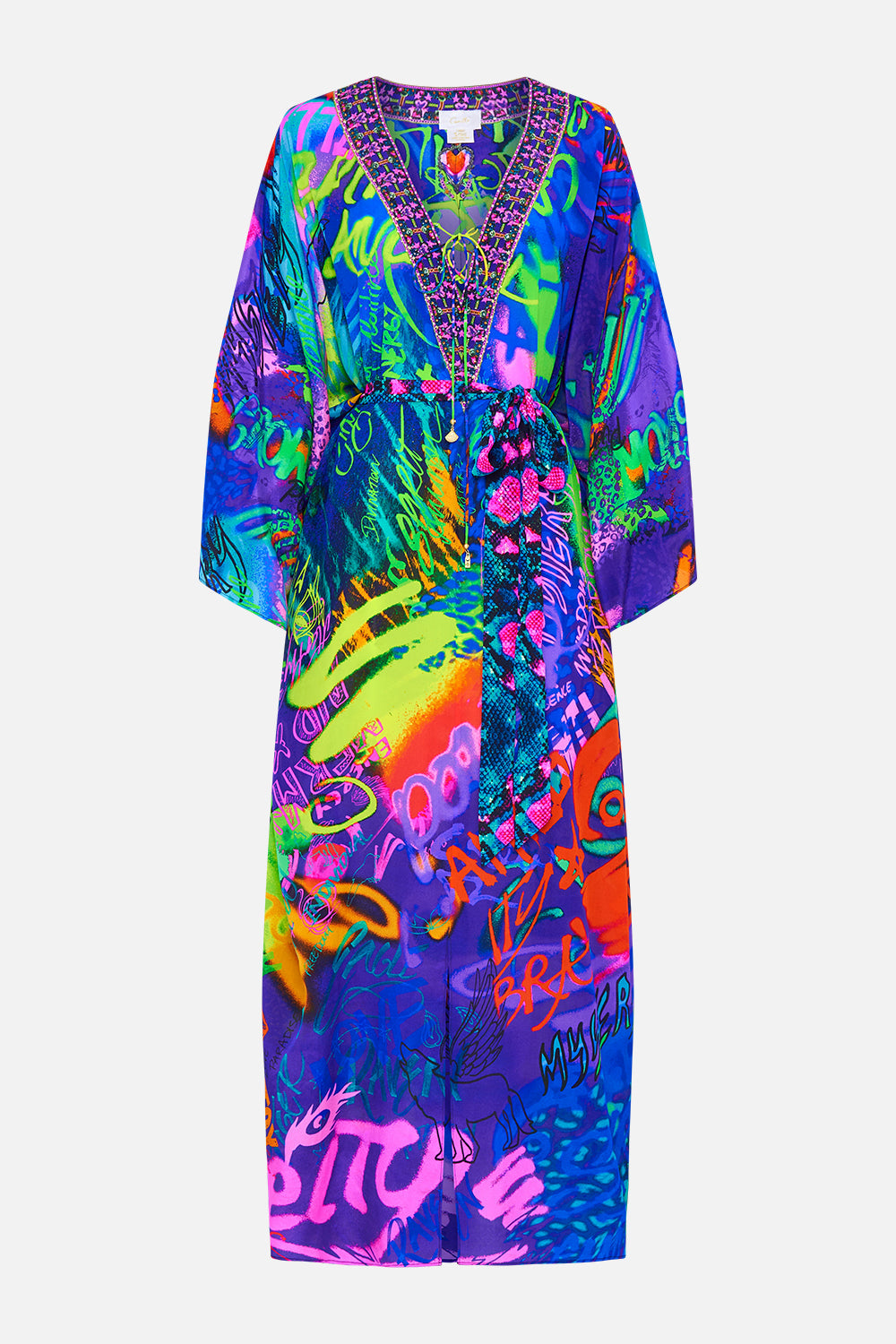 SPLIT HEM LACE UP KAFTAN MOTHER EARTHS ARMY