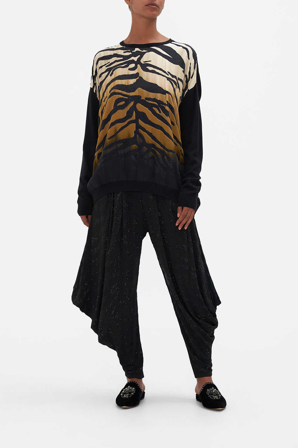 LONG SLEEVE JUMPER WITH PRINT FRONT TAME MY TIGER