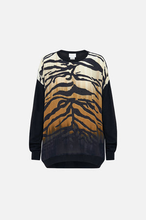 LONG SLEEVE JUMPER WITH PRINT FRONT TAME MY TIGER