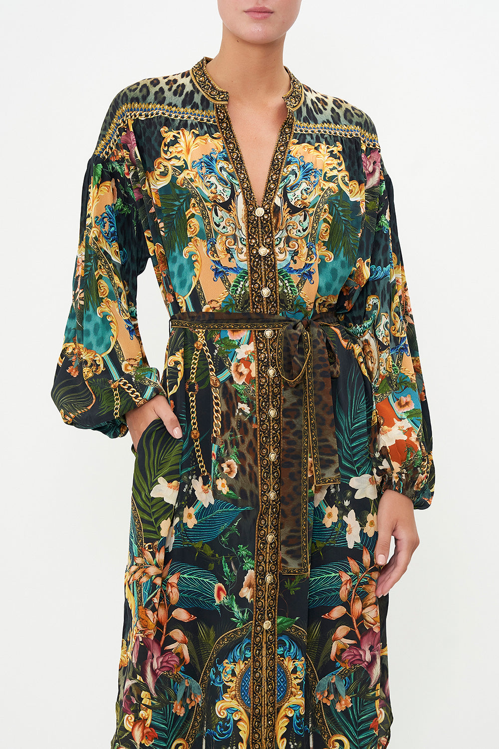 BLOUSON SLEEVE MIDI DRESS FEARLESS FELIS