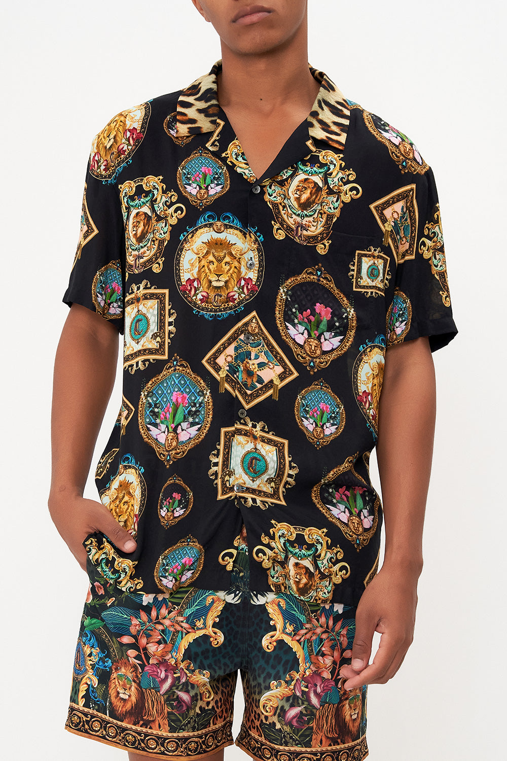 SHORT SLEEVE CAMP COLLARED SHIRT FEARLESS FELIS