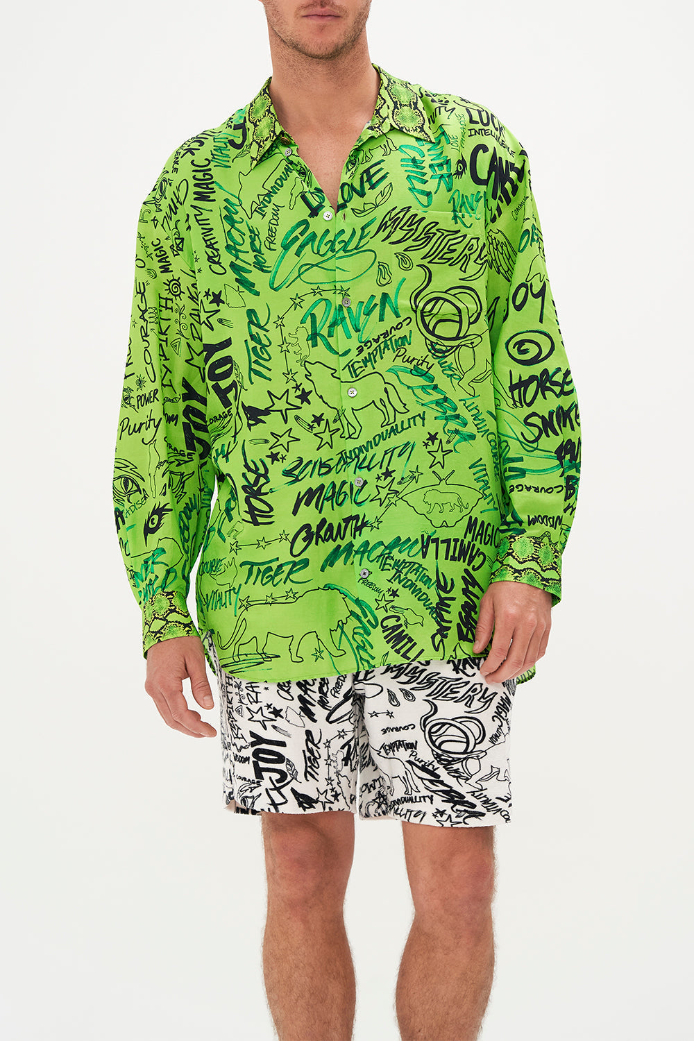 MENS OVERSIZED SHIRT ANTI AUTHORITY ANIMAL AUTHORITIES