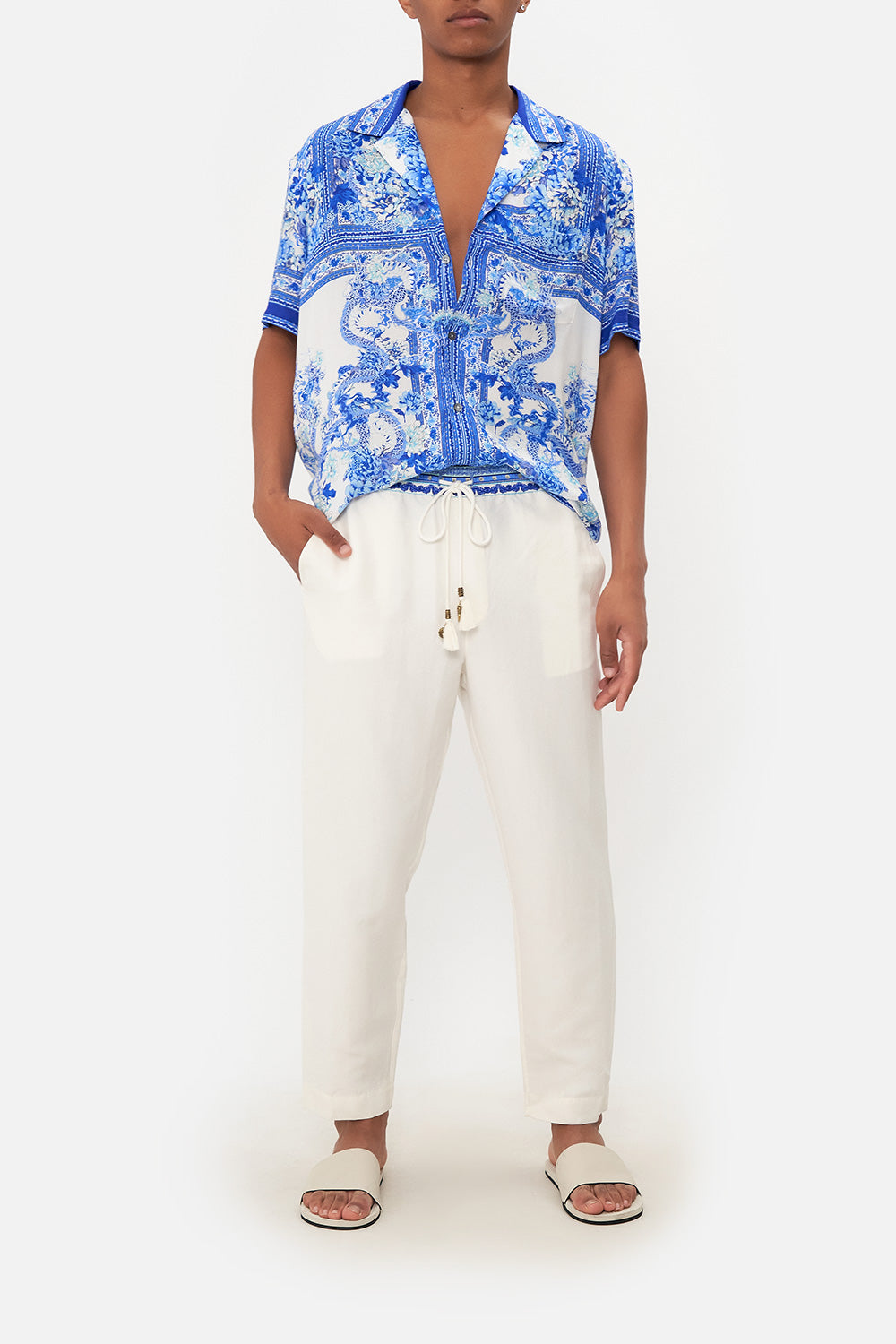 STRAIGHT LEG ELASTICATED WAIST PANT HEART OF A DRAGON