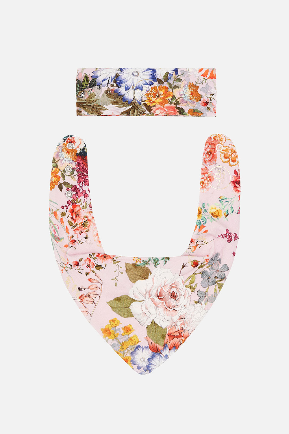 BABIES HEADBAND AND BIB SET FLOWER CHILD