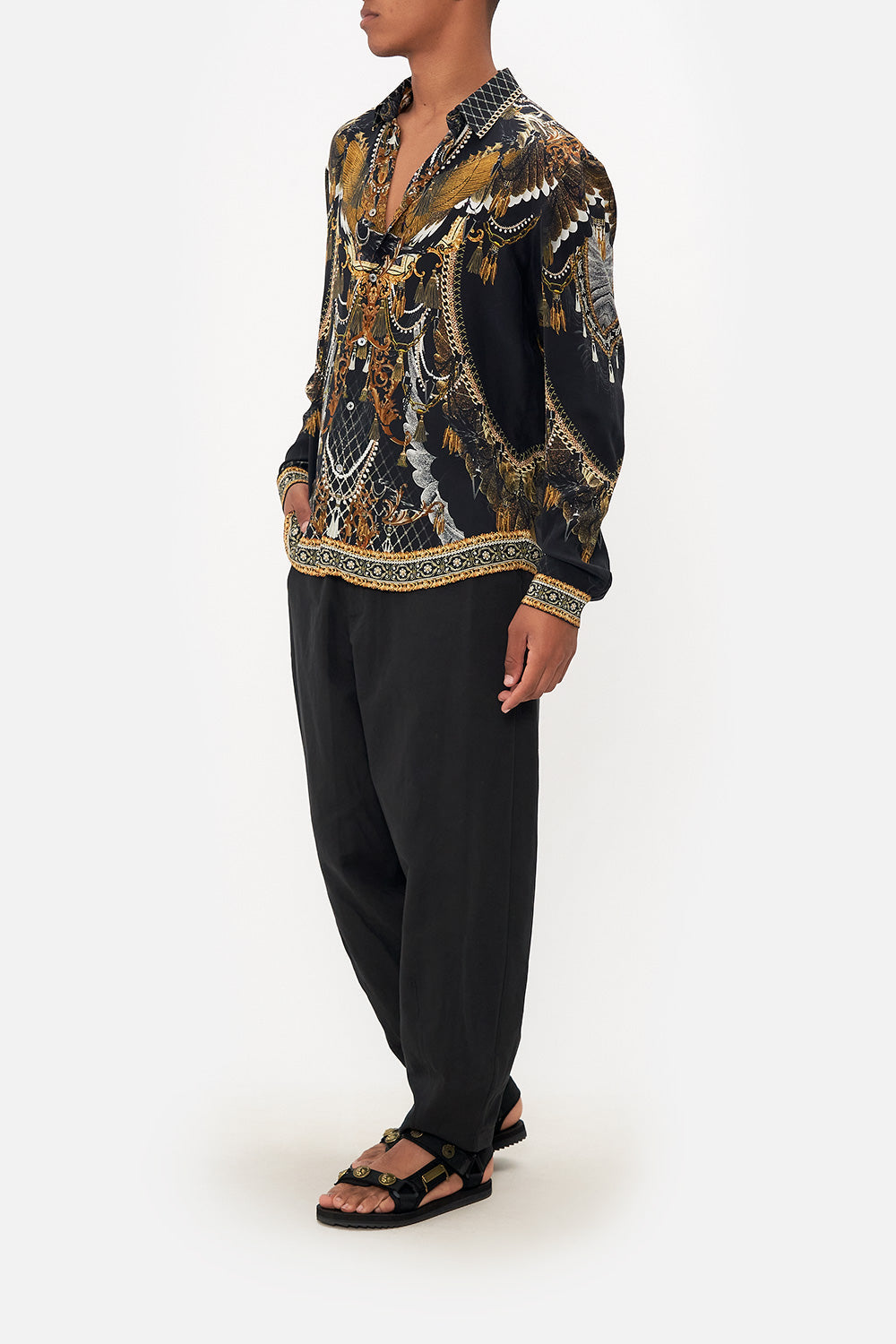 COLLARED LONG SLEEVE SHIRT RAVIN RAVEN