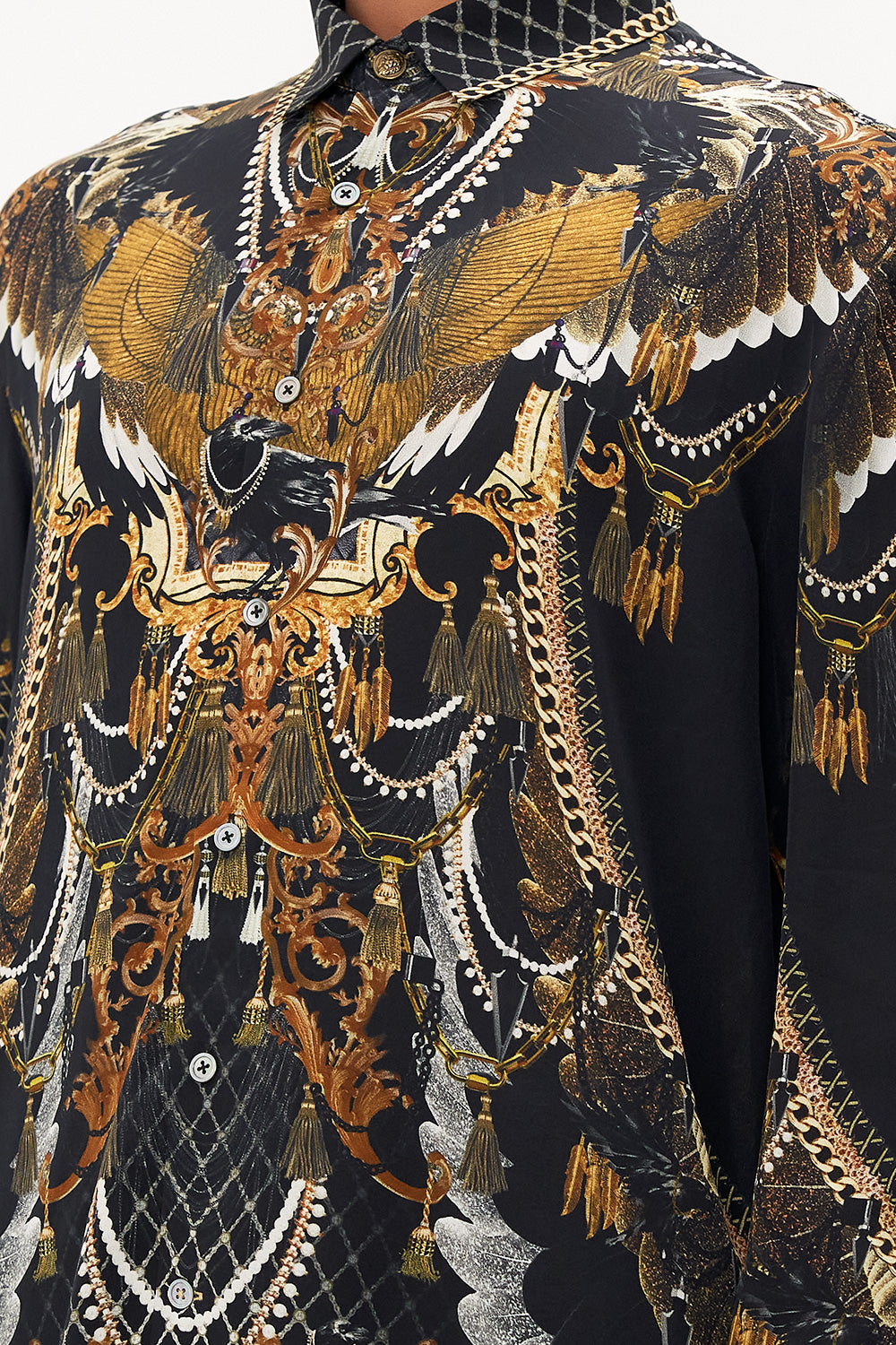 COLLARED LONG SLEEVE SHIRT RAVIN RAVEN