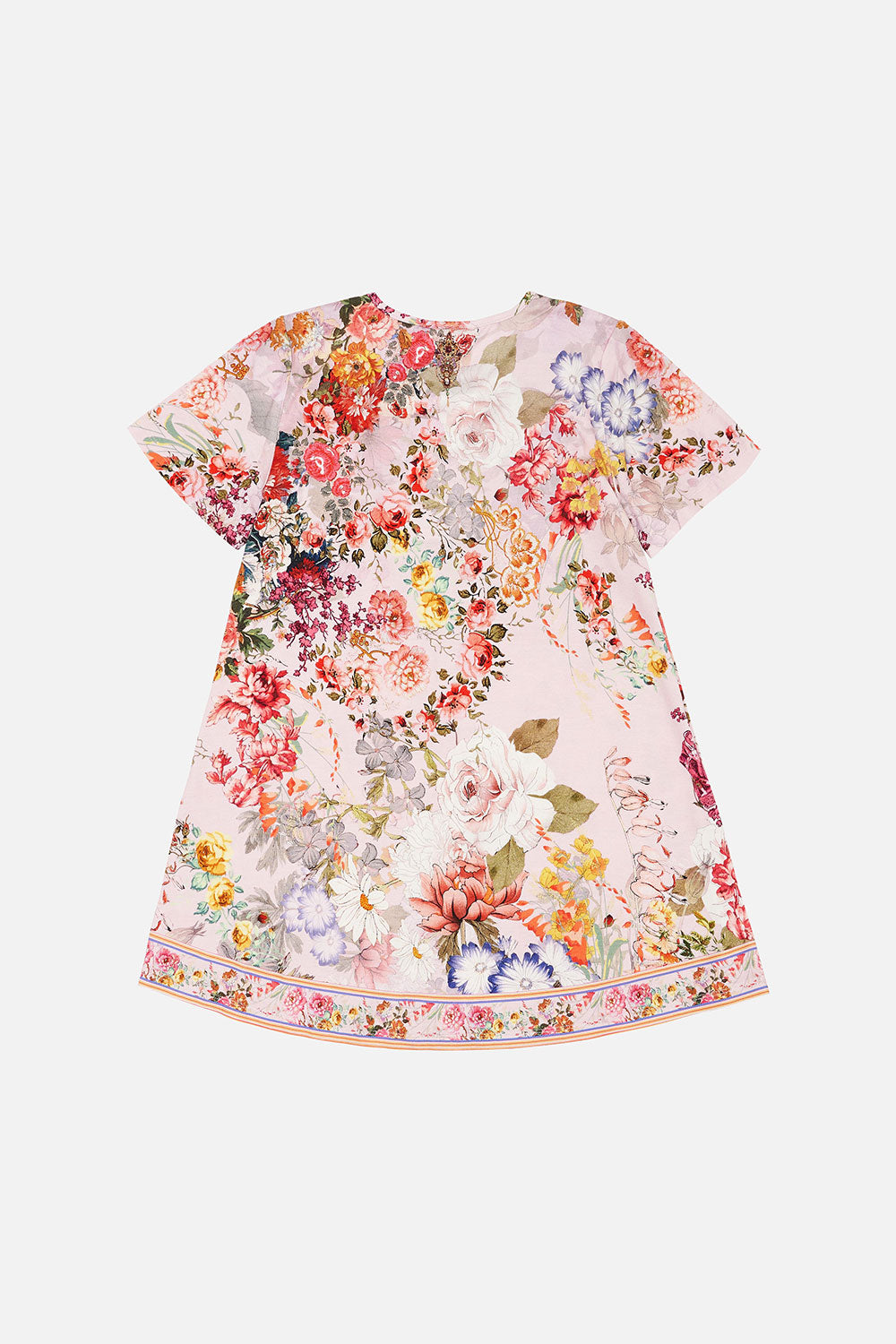 KIDS TSHIRT DRESS WITH FLARE HEM 12-14 FLOWER CHILD