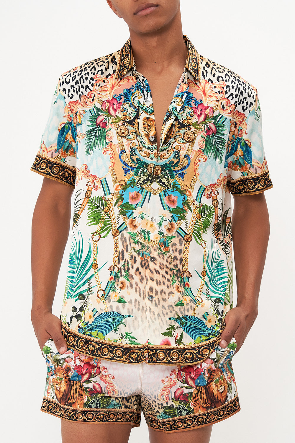 SHORT SLEEVE BUTTON THROUGH SHIRT ROYALTY LOYALTY