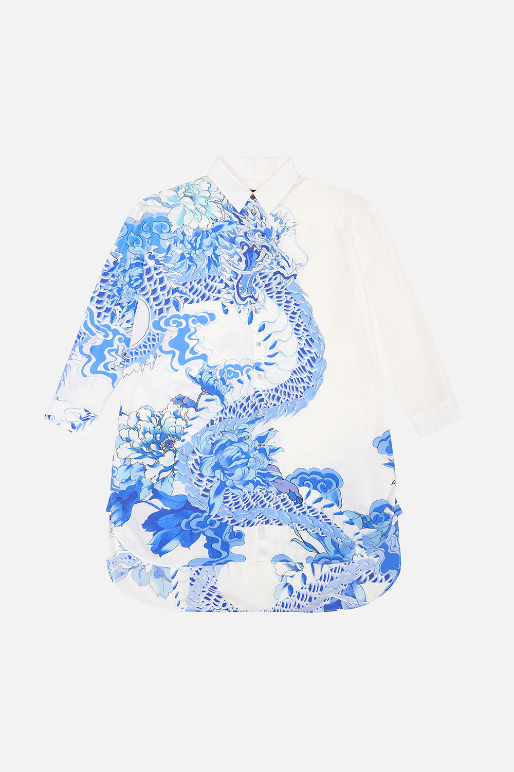 LONG LINE BUTTON UP MANTAN HEART OF A DRAGON