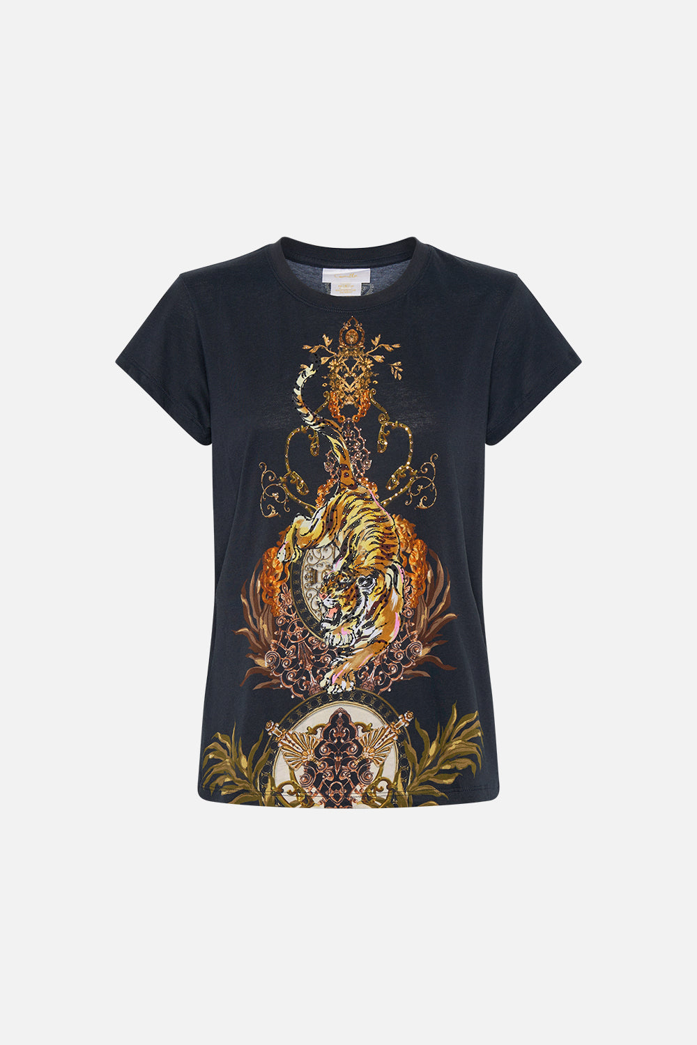 SLIM FIT ROUND NECK T-SHIRT THE QUEENS KING