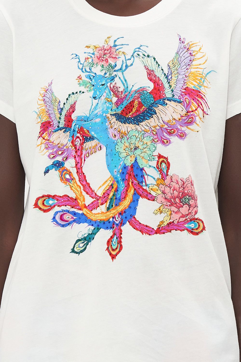 SLIM FIT  ROUND NECK T-SHIRT GO STAG