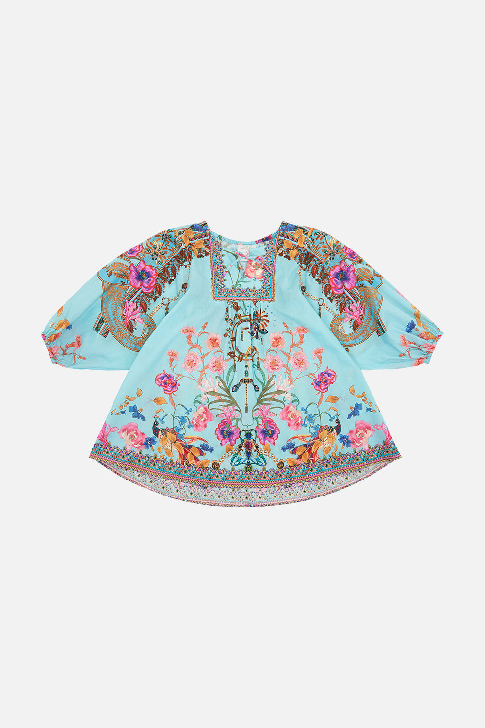 KIDS BATWING DRESS 4-10 NATURES KALEIDOSCOPE