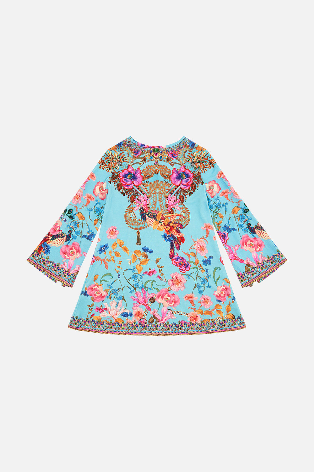 KIDS FLARE SLEEVE JERSEY DRESS 12-14 NATURES KALEIDOSCOPE