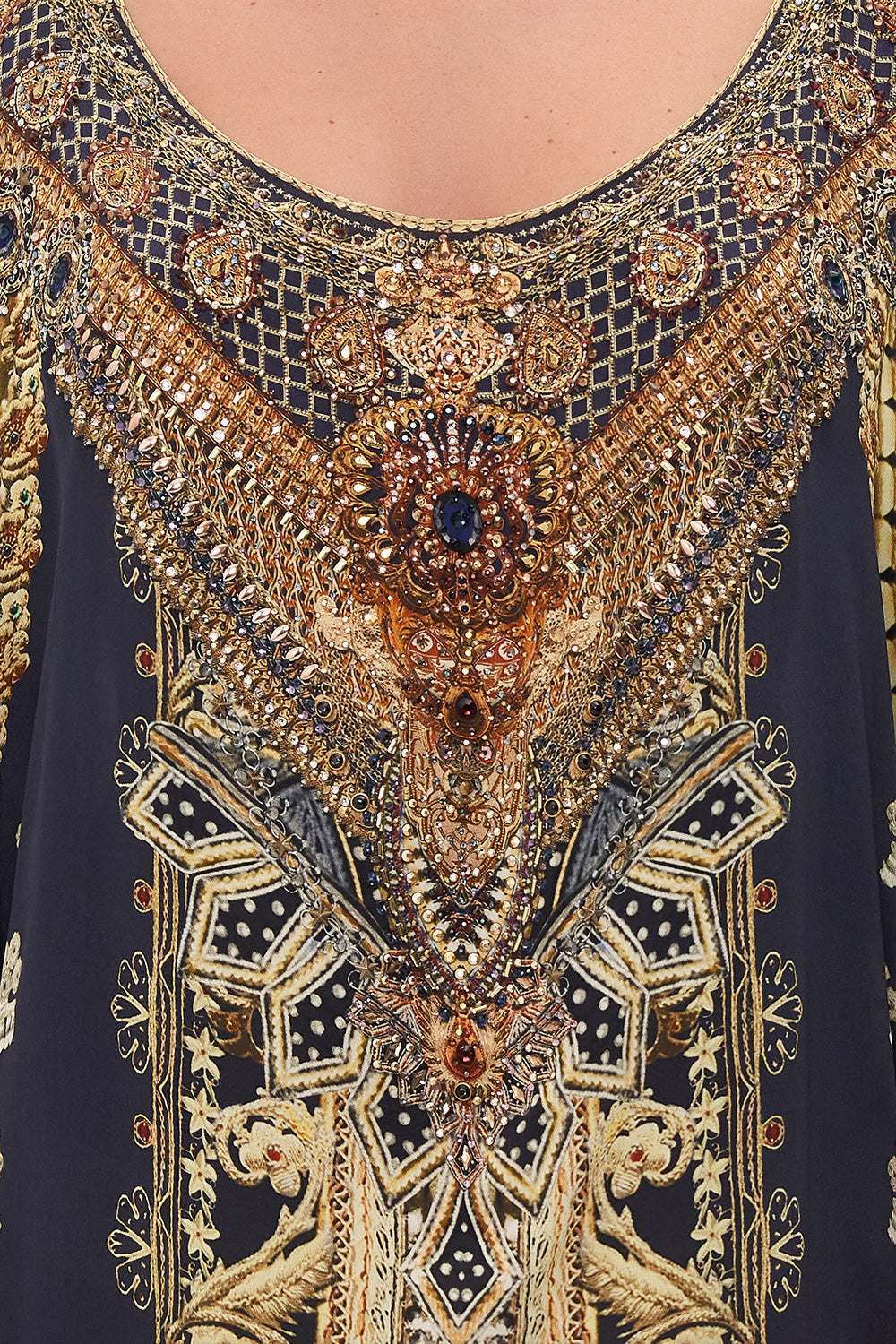 ROUND NECK KAFTAN ITS ALL OVER TORERO