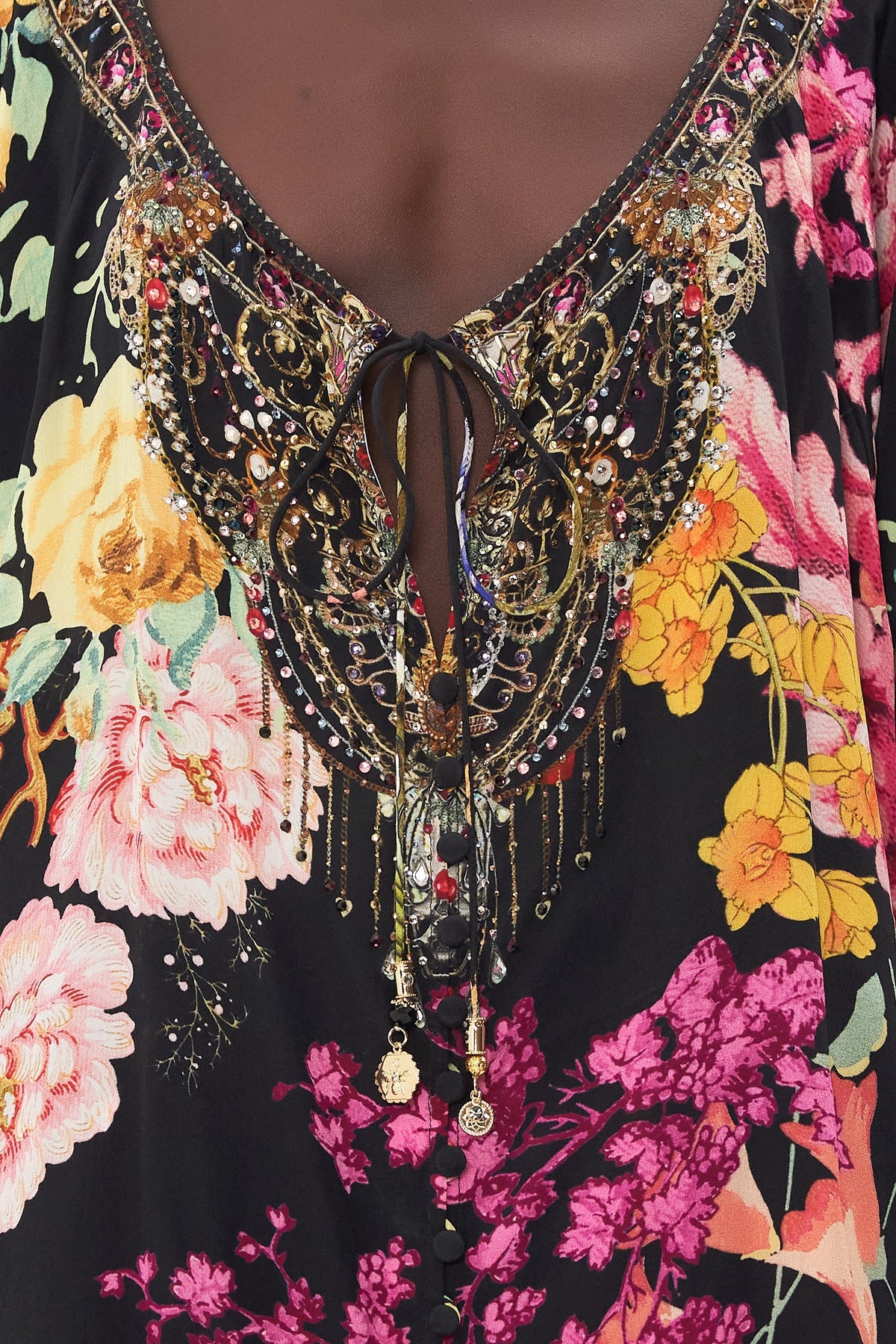 RAGLAN SLEEVE BUTTON UP TOP LIBERTINE LADY