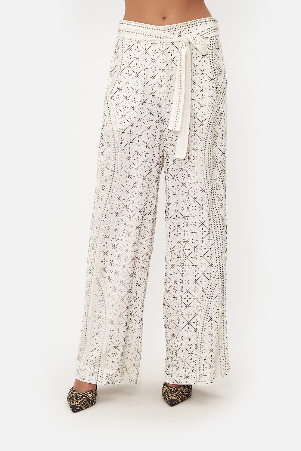 PAPERBAG WAIST WIDE LEG PANT LUXE ESPIRITU