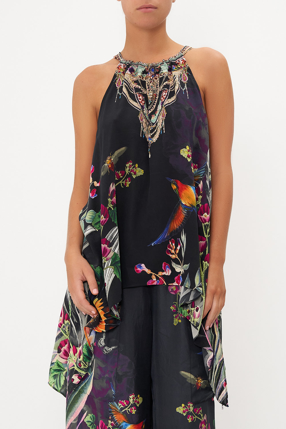 DRAWSTRING NECK TANK PARADISO PLACE